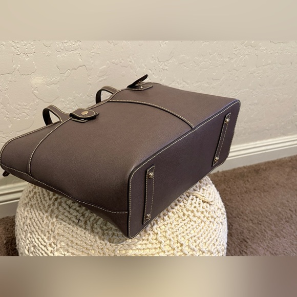 New Dooney & Bourke Camden Saffiano Double Pocket Tote includes Dust Bag - Picture 11 of 11